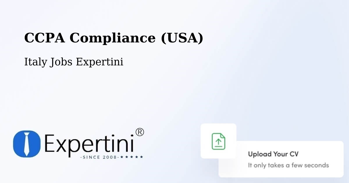 CCPA Privacy Rights & Compliance Notice – Revò - Italy Jobs Expertini